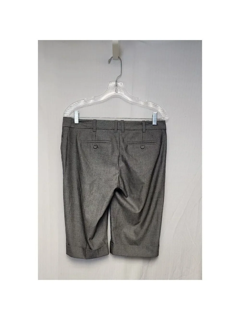 The Limited Herringbone Drew Fit Bermuda Casual Dress Shorts Color Gray Size 6